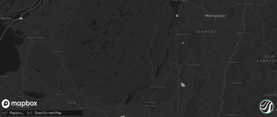 Hail map in North Creek, NY on July 1, 2026