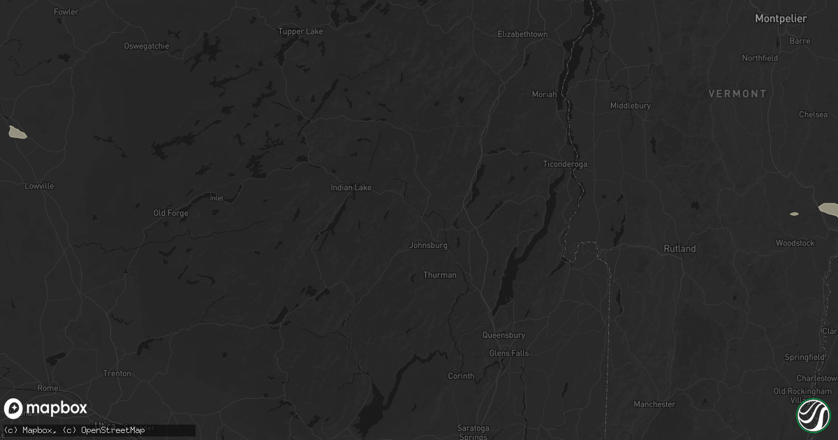 Hail map in North Creek, NY on July 1, 2026