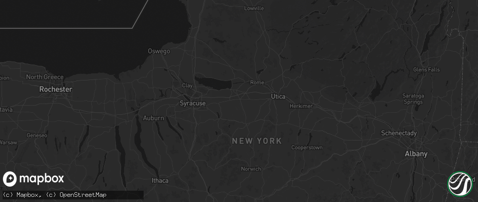 Hail map in Oneida, NY on July 1, 2026