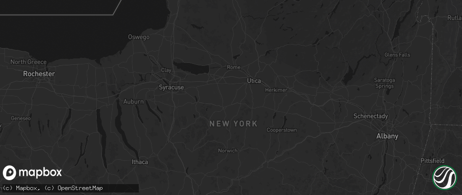 Hail map in Oriskany Falls, NY on July 1, 2026