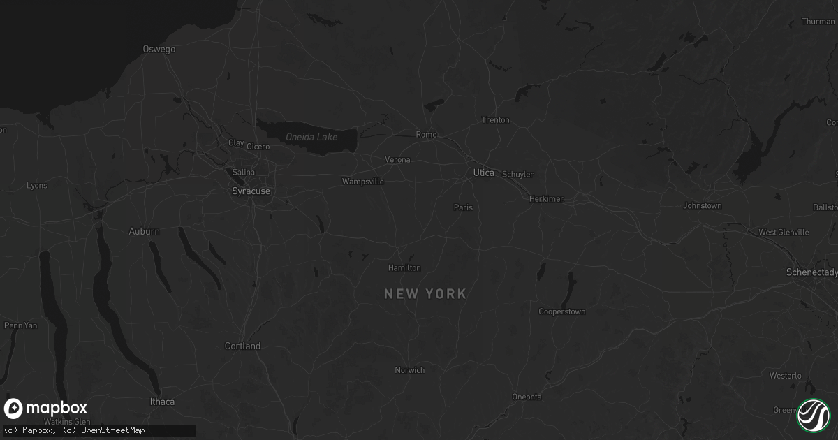 Hail map in Oriskany Falls, NY on July 1, 2026