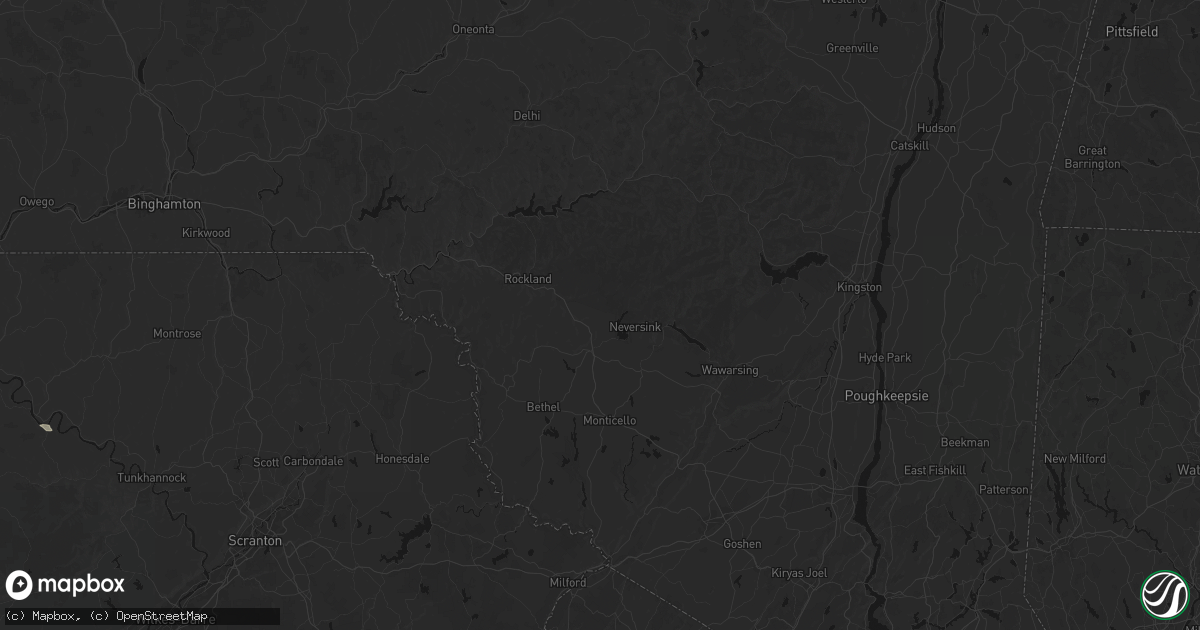 Hail map in Parksville, NY on July 1, 2026