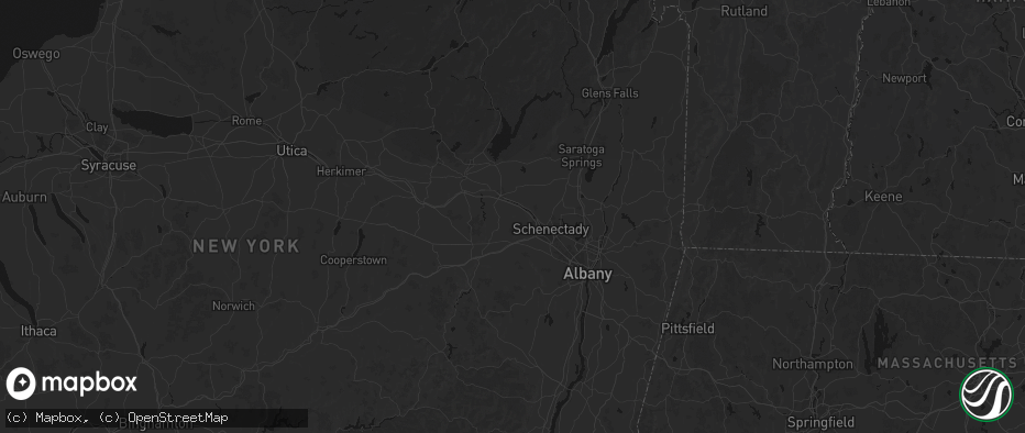 Hail map in Pattersonville, NY on July 1, 2026