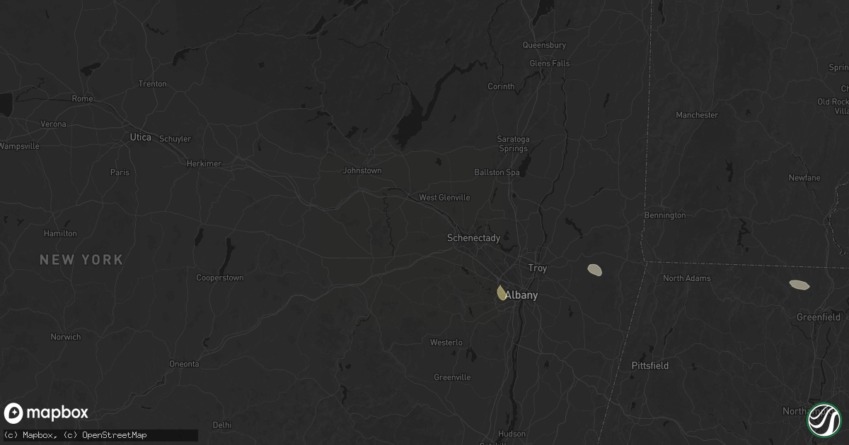 Hail map in Pattersonville, NY on July 1, 2026