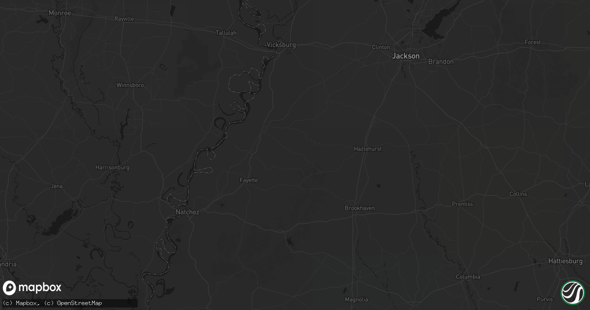 Hail map in Pattison, MS on July 1, 2026