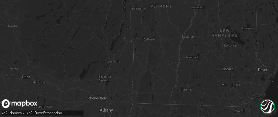 Hail map in Pawlet, VT on July 1, 2026
