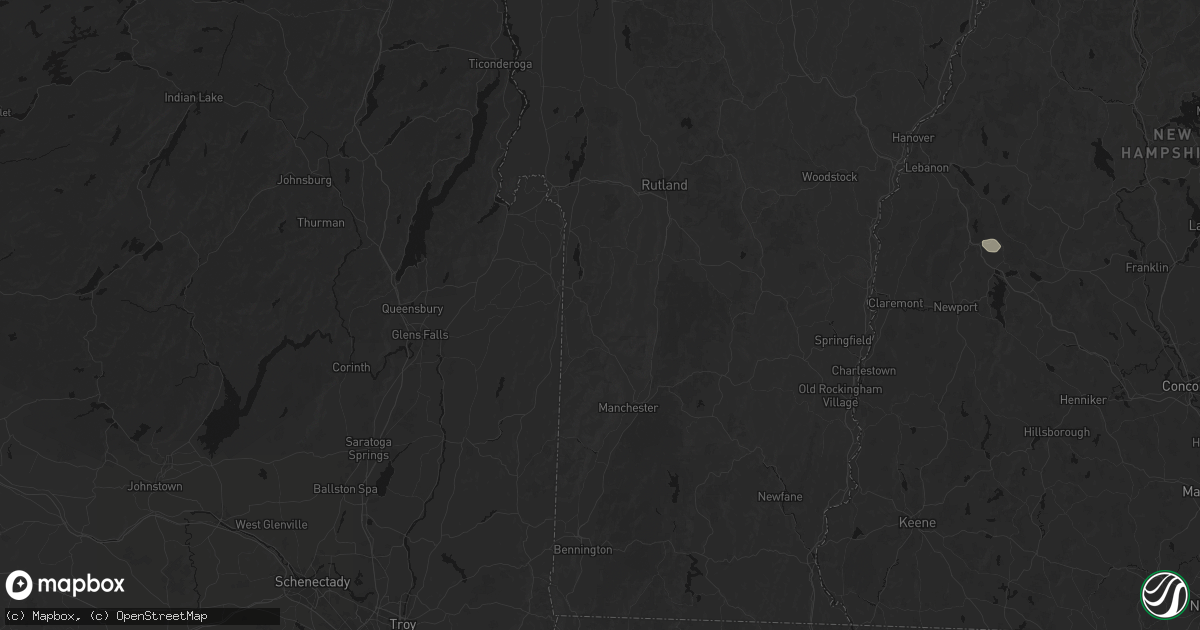 Hail map in Pawlet, VT on July 1, 2026