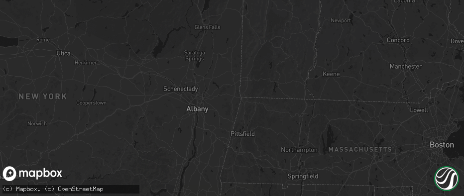 Hail map in Petersburg, NY on July 1, 2026