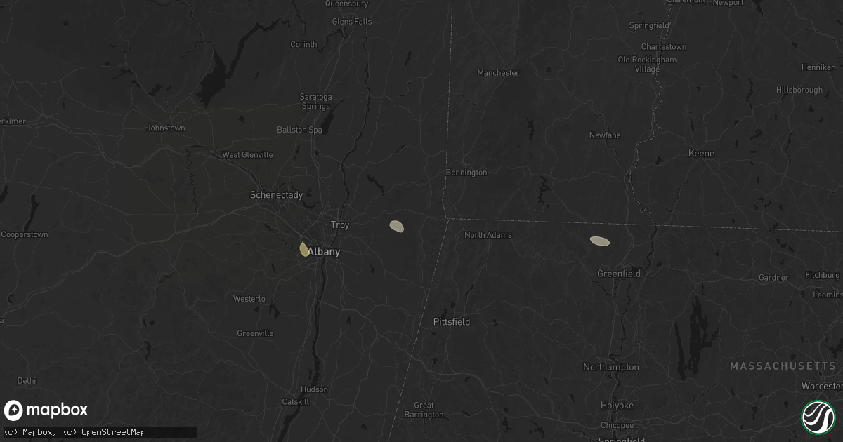 Hail map in Petersburg, NY on July 1, 2026