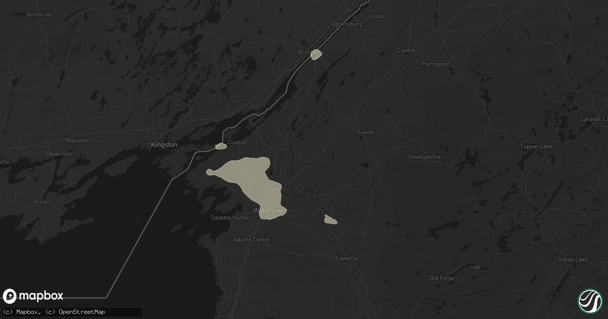 Hail map in Philadelphia, NY on July 1, 2026