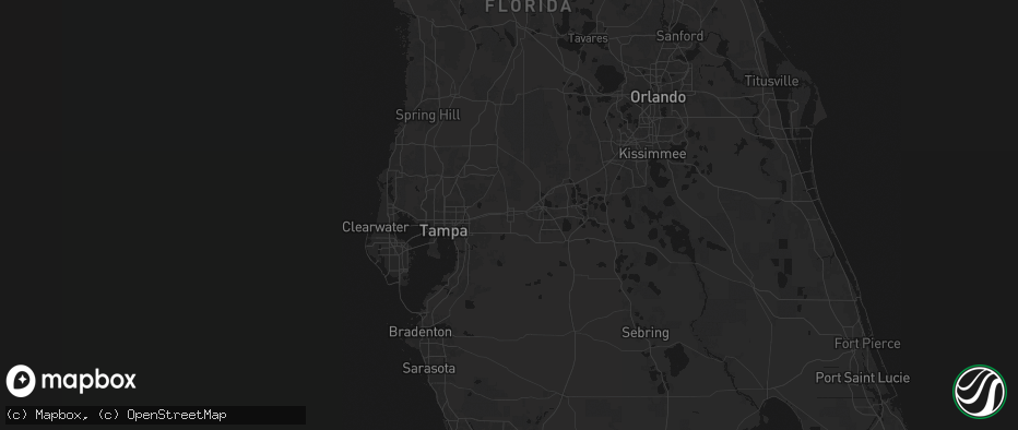 Hail map in Plant City, FL on July 1, 2026