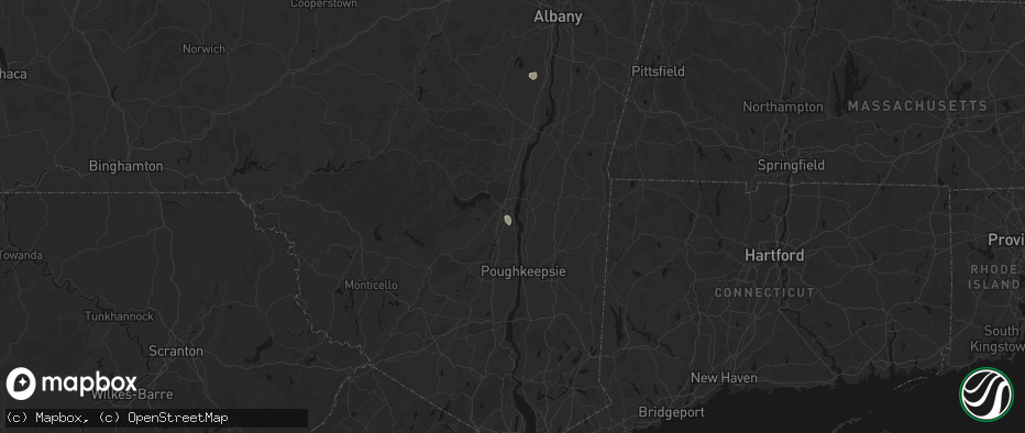 Hail map in Port Ewen, NY on July 1, 2026