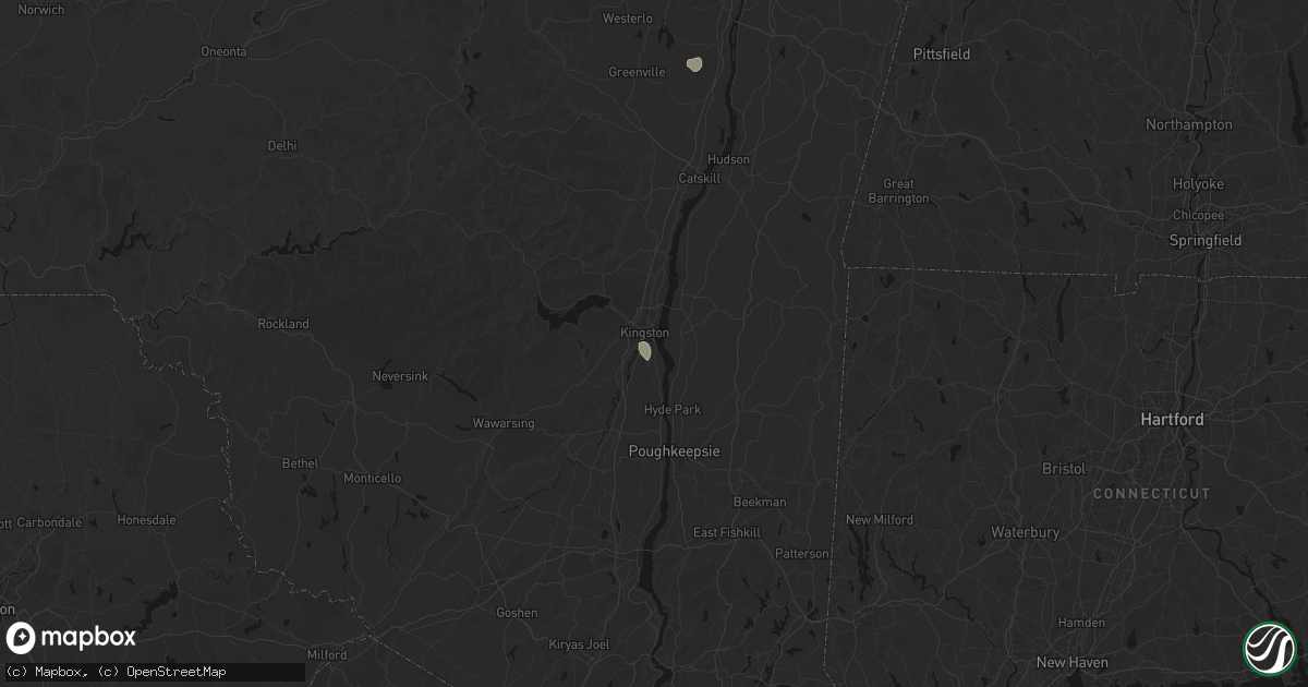 Hail map in Port Ewen, NY on July 1, 2026