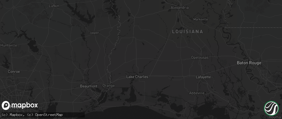 Hail map in Ragley, LA on July 1, 2026