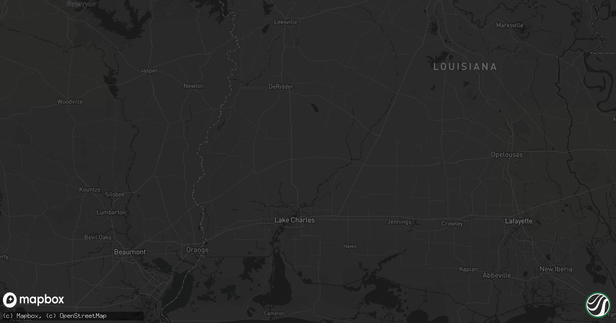 Hail map in Ragley, LA on July 1, 2026