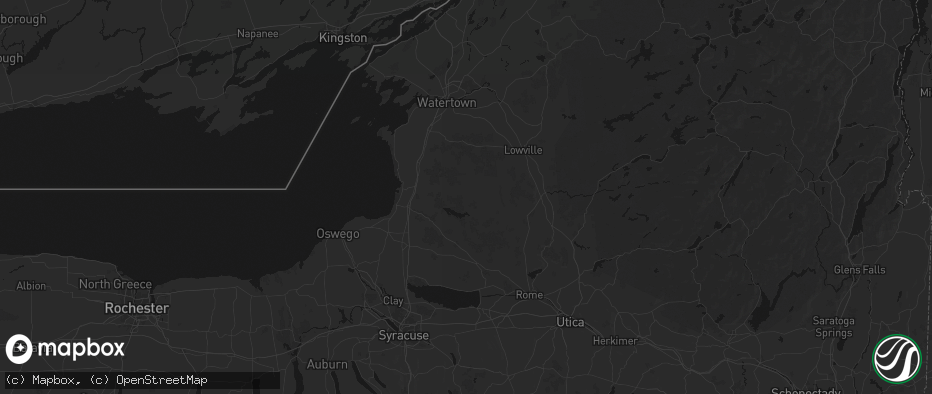 Hail map in Redfield, NY on July 1, 2026