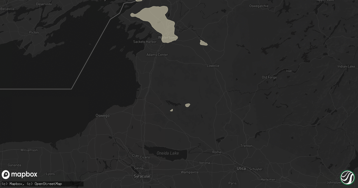 Hail map in Redfield, NY on July 1, 2026