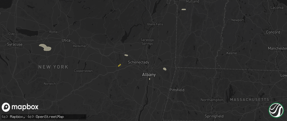 Hail map in Rexford, NY on July 1, 2026