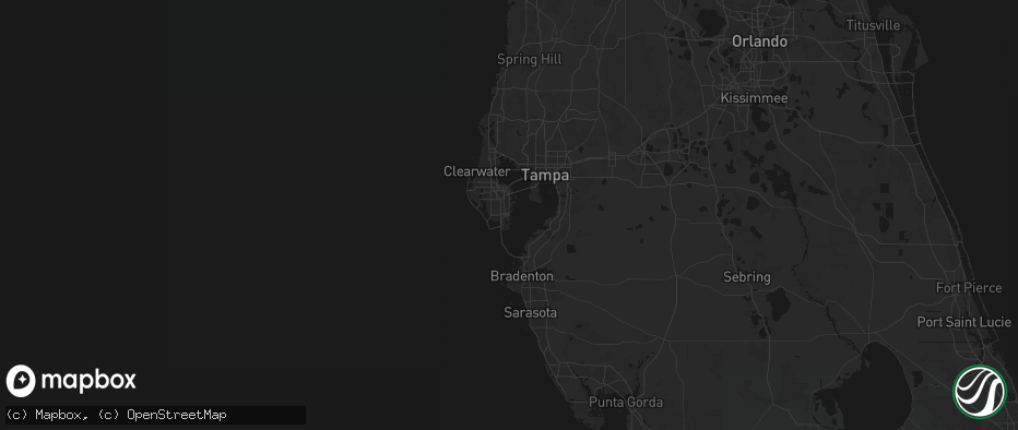 Hail map in Saint Petersburg, FL on July 1, 2026