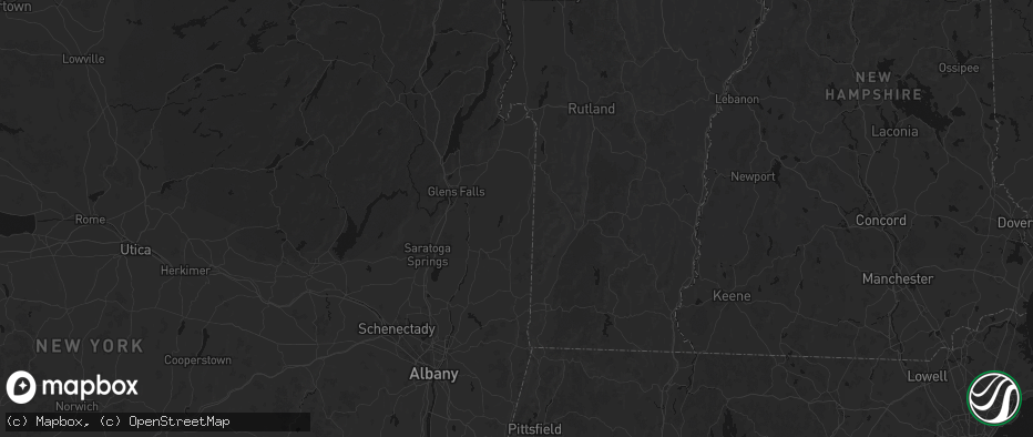 Hail map in Salem, NY on July 1, 2026