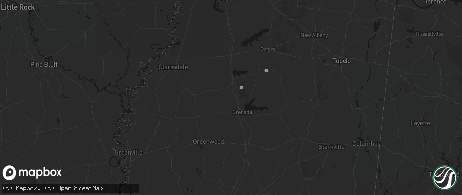 Hail map in Scobey, MS on July 1, 2026