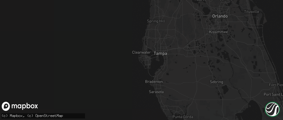Hail map in Seminole, FL on July 1, 2026
