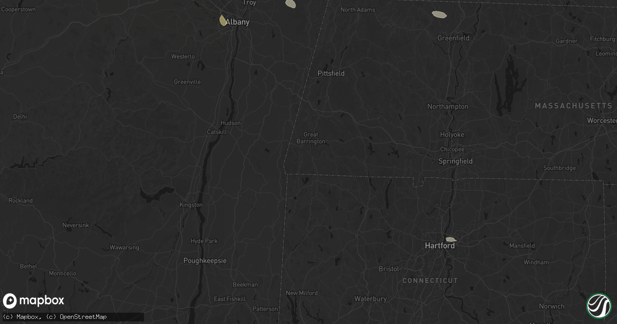 Hail map in Sheffield, MA on July 1, 2026