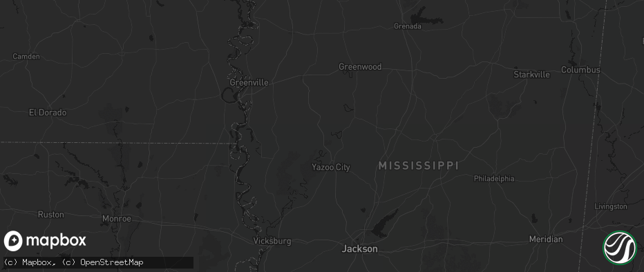 Hail map in Silver City, MS on July 1, 2026
