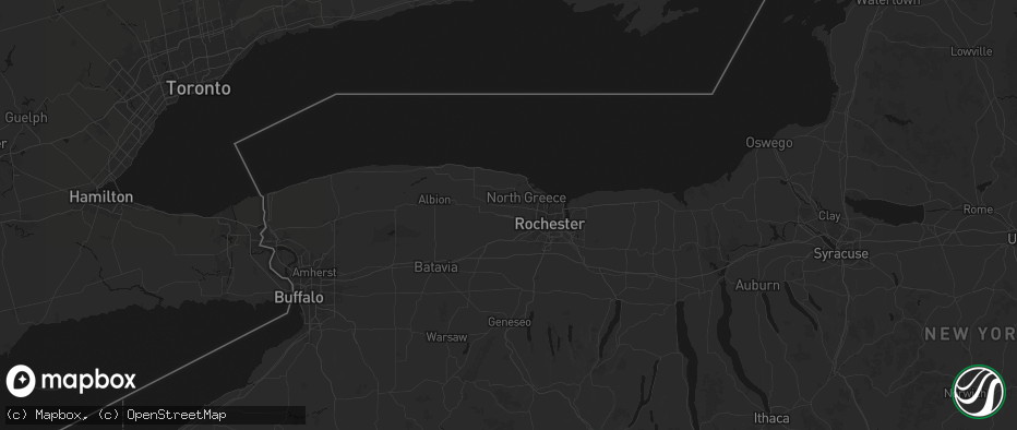 Hail map in Spencerport, NY on July 1, 2026