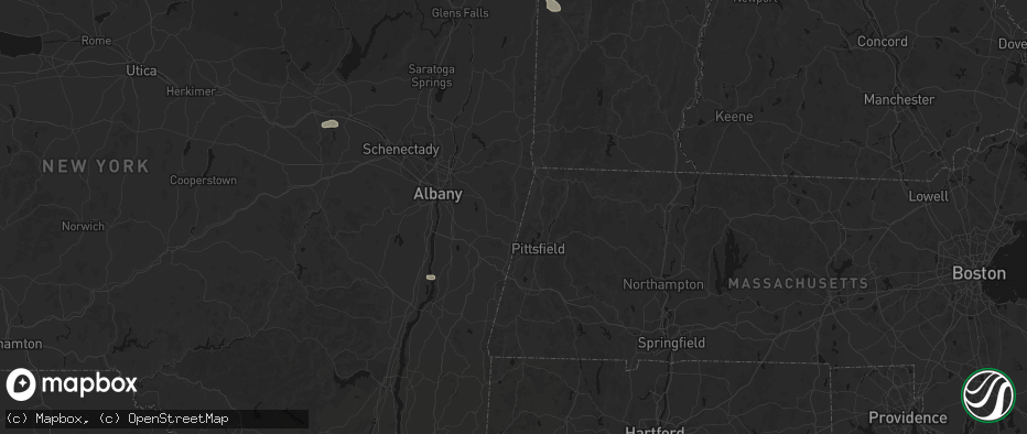 Hail map in Stephentown, NY on July 1, 2026