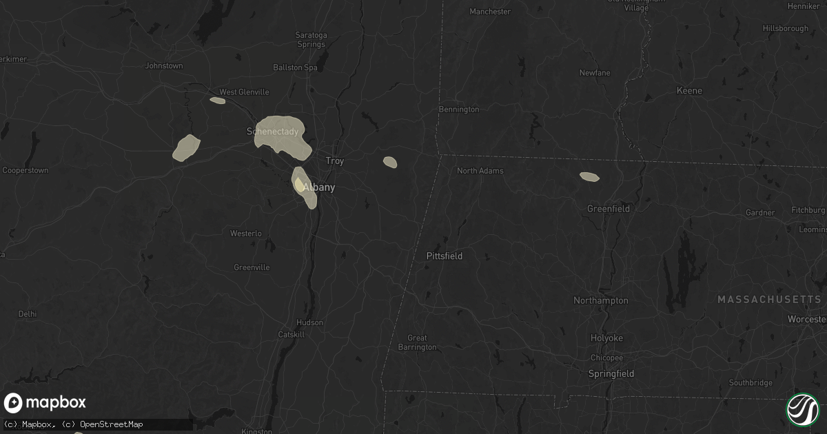 Hail map in Stephentown, NY on July 1, 2026