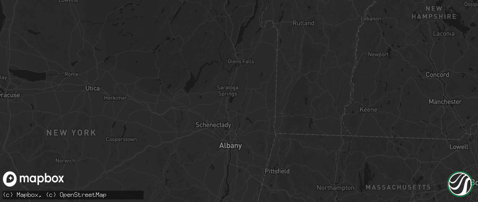 Hail map in Stillwater, NY on July 1, 2026