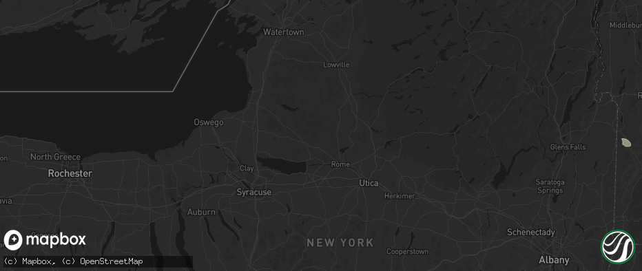 Hail map in Taberg, NY on July 1, 2026