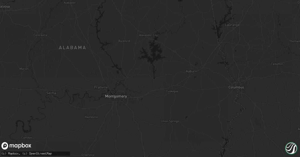 Hail map in Tallassee, AL on July 1, 2026