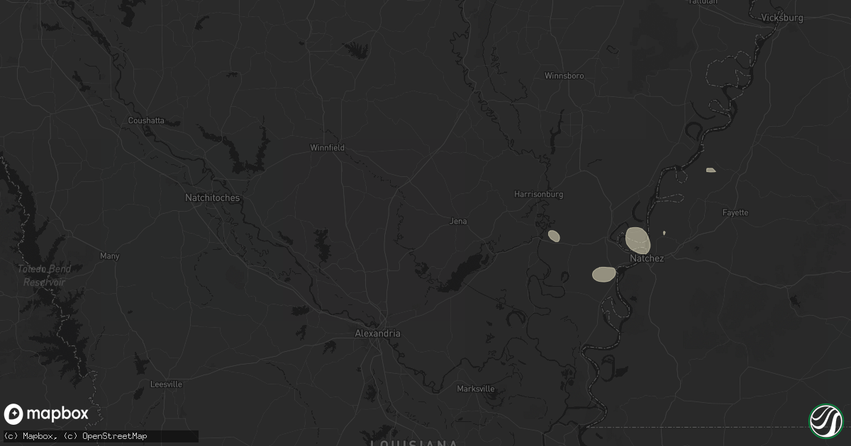 Hail map in Trout, LA on July 1, 2026