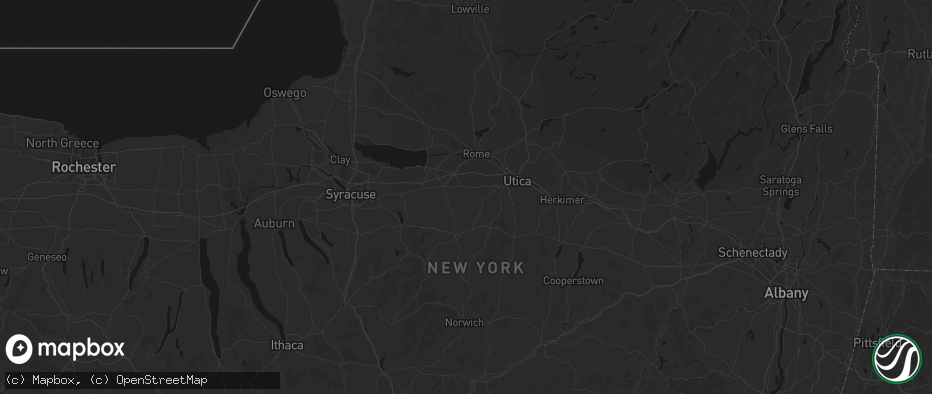 Hail map in Vernon Center, NY on July 1, 2026