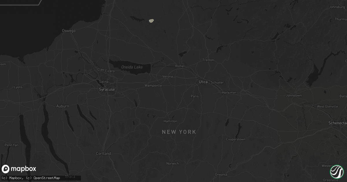 Hail map in Vernon Center, NY on July 1, 2026