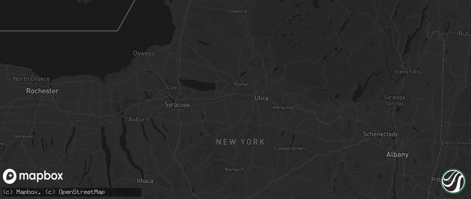 Hail map in Vernon, NY on July 1, 2026