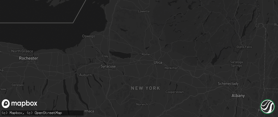 Hail map in Verona, NY on July 1, 2026