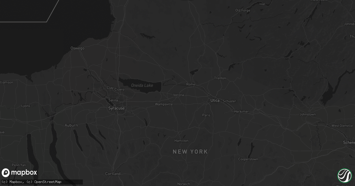 Hail map in Verona, NY on July 1, 2026
