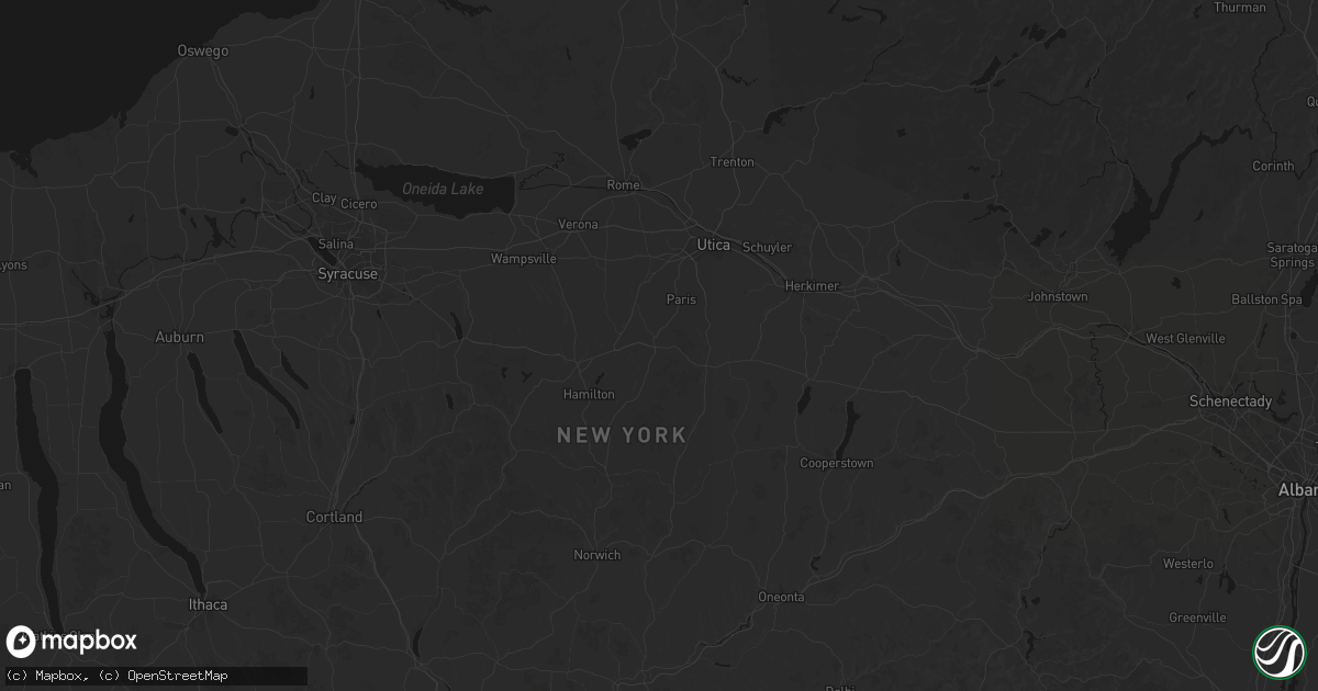 Hail map in Waterville, NY on July 1, 2026