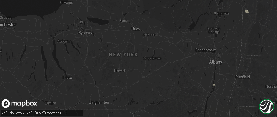 Hail map in West Burlington, NY on July 1, 2026