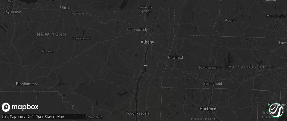 Hail map in West Coxsackie, NY on July 1, 2026