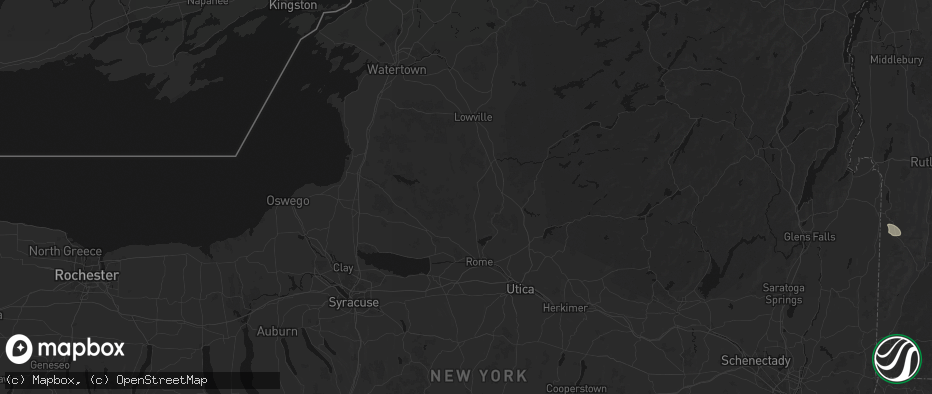 Hail map in West Leyden, NY on July 1, 2026