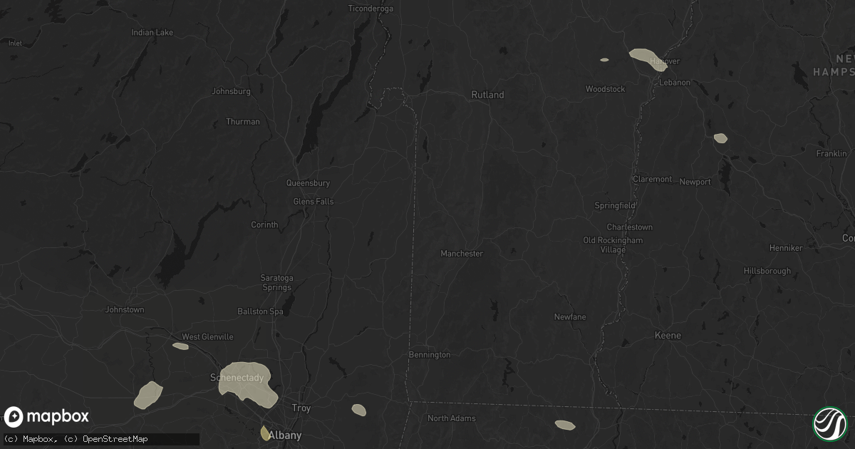 Hail map in West Rupert, VT on July 1, 2026