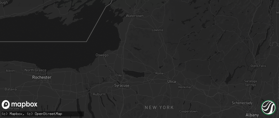 Hail map in Westdale, NY on July 1, 2026