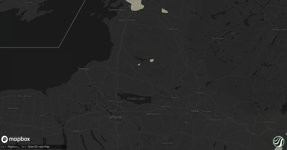 Hail map in Westdale, NY on July 1, 2026