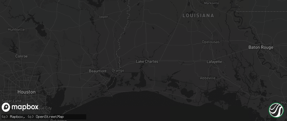 Hail map in Westlake, LA on July 1, 2026