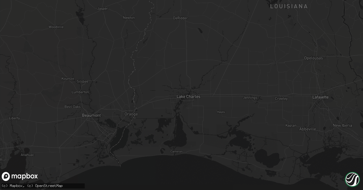 Hail map in Westlake, LA on July 1, 2026