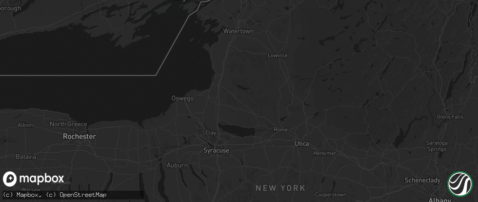 Hail map in Williamstown, NY on July 1, 2026